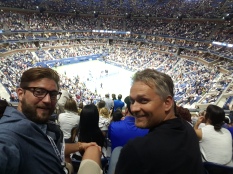Two economists at the U.S. Open. Trust us, these seats were the best value.